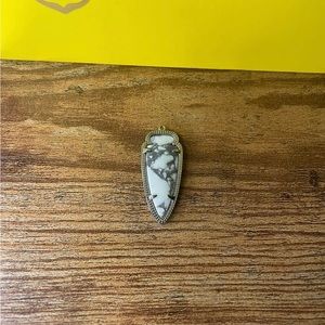 EUC Single Silver/Howlite Sky Earring